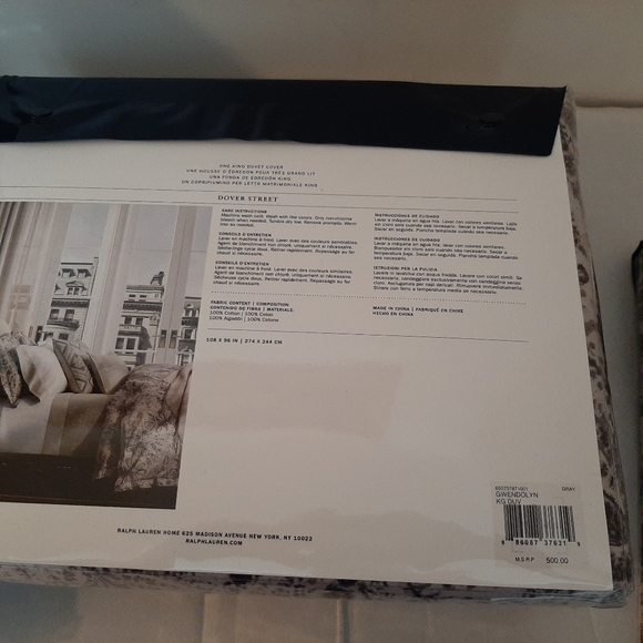 Ralph Lauren Dover Street King Gwendolyn Sateen Duvet Cover 4 Shams MSRP $1500 - Picture 8 of 13